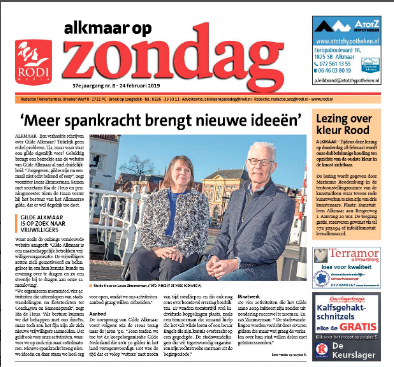 Gilde Alkmaar op voorpagina Alkmaar op Zondag